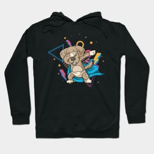 Dabbing Dog 80s retro Style Dab Gift Hoodie